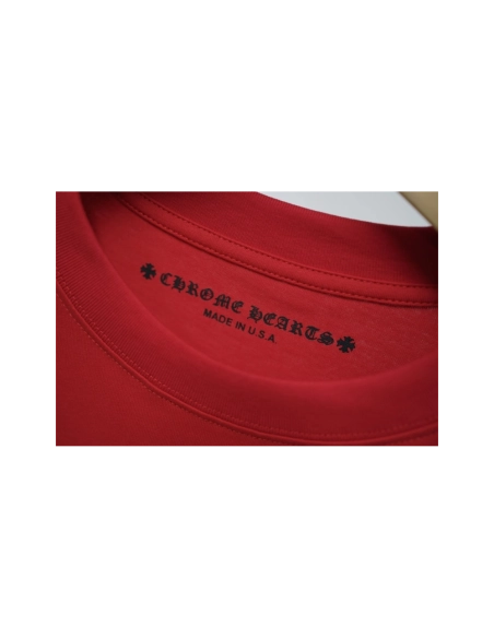 Chrome Hearts T-shirt 2212 Red,Chrome Hearts T Shirt,Tshirt,APPAREL