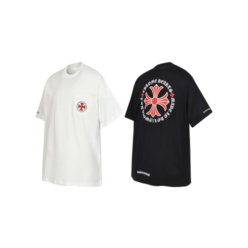 Chrome Hearts T-shirt 2232 Black White,Chrome Hearts T Shirt,Tshirt,APPAREL