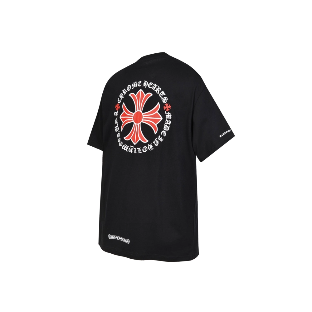 Chrome Hearts T-shirt 2232 Black White,Chrome Hearts T Shirt,Tshirt,APPAREL