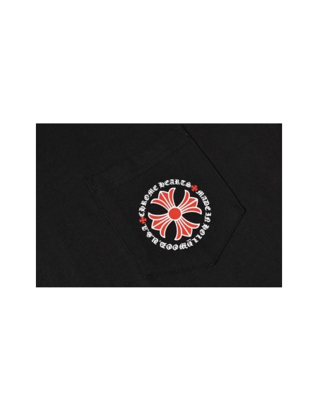 Chrome Hearts T-shirt 2232 Black White,Chrome Hearts T Shirt,Tshirt,APPAREL