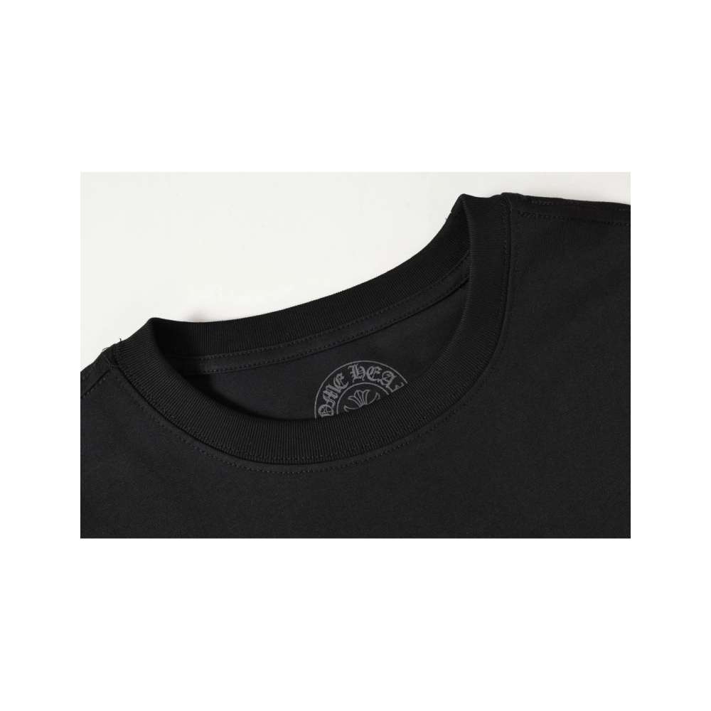 Chrome Hearts T-shirt 2232 Black White,Chrome Hearts T Shirt,Tshirt,APPAREL