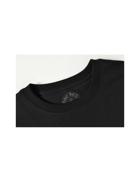 Chrome Hearts T-shirt 2232 Black White,Chrome Hearts T Shirt,Tshirt,APPAREL