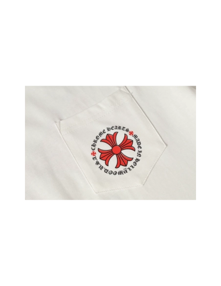 Chrome Hearts T-shirt 2232 Black White,Chrome Hearts T Shirt,Tshirt,APPAREL