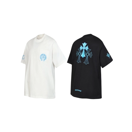 Chrome Hearts T-shirt 2228 Black White,Chrome Hearts T Shirt,Tshirt,APPAREL