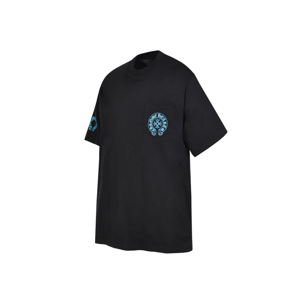 Chrome Hearts T-shirt 2228 Black White,Chrome Hearts T Shirt,Tshirt,APPAREL
