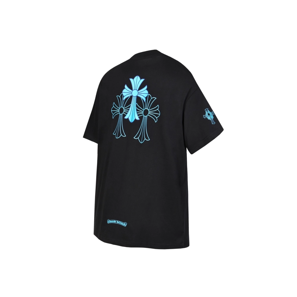 Chrome Hearts T-shirt 2228 Black White,Chrome Hearts T Shirt,Tshirt,APPAREL