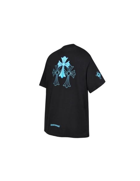 Chrome Hearts T-shirt 2228 Black White,Chrome Hearts T Shirt,Tshirt,APPAREL