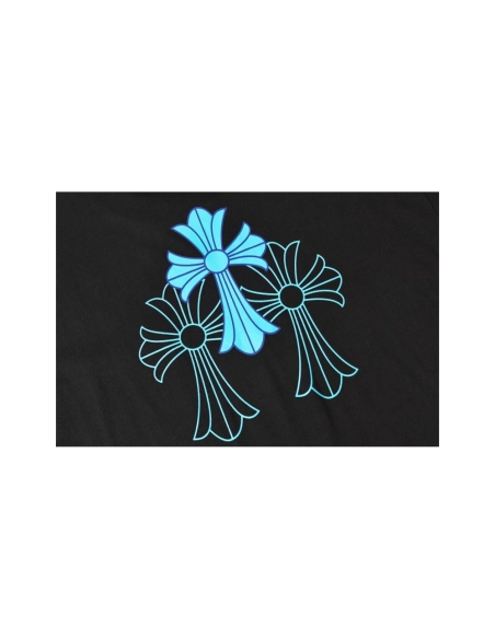 Chrome Hearts T-shirt 2228 Black White,Chrome Hearts T Shirt,Tshirt,APPAREL