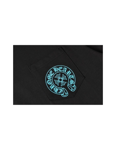 Chrome Hearts T-shirt 2228 Black White,Chrome Hearts T Shirt,Tshirt,APPAREL
