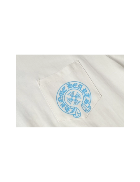 Chrome Hearts T-shirt 2228 Black White,Chrome Hearts T Shirt,Tshirt,APPAREL