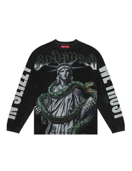 Godspeed Ocean Storm Long Sleeve T-shirt Black,Godspeed T Shirt,Tshirt,APPAREL