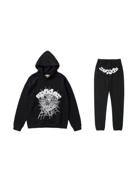 Sp5der Web Hoodie Sweatpant Set Black,Sp5der Hoodie,Hoodie,APPAREL