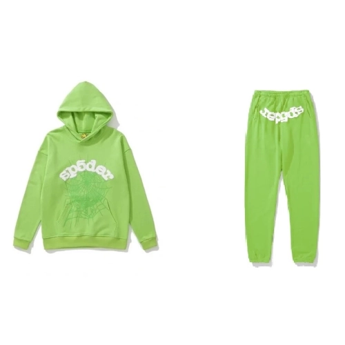 Sp5der Web Hoodie Sweatpant Set Green,Sp5der Hoodie,Hoodie,APPAREL