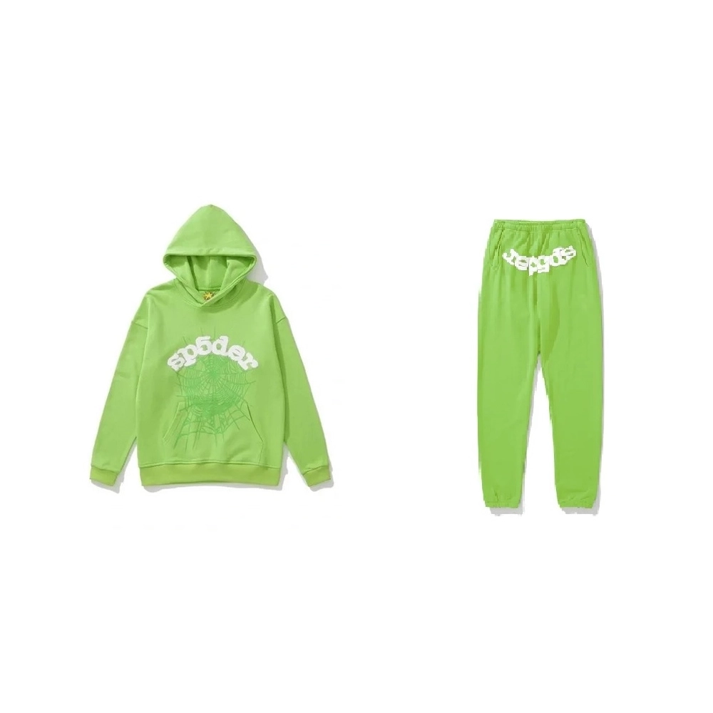 Sp5der Web Hoodie Sweatpant Set Green,Sp5der Hoodie,Hoodie,APPAREL