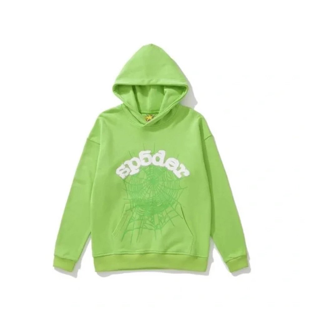 Sp5der Web Hoodie Sweatpant Set Green,Sp5der Hoodie,Hoodie,APPAREL