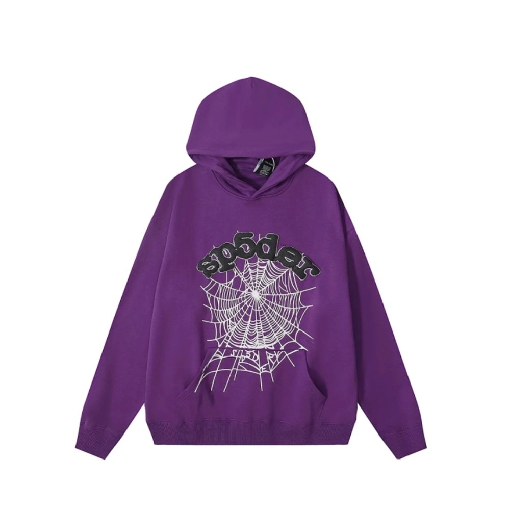 Sp5der Web Hoodie Sweatpant Set Grape,Sp5der Hoodie,Hoodie,APPAREL