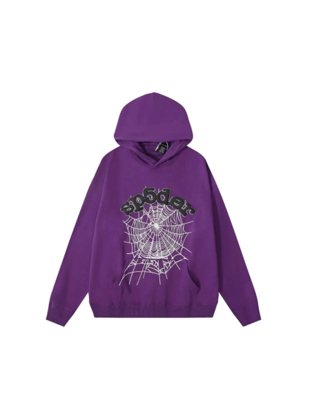 Sp5der Web Hoodie Sweatpant Set Grape,Sp5der Hoodie,Hoodie,APPAREL
