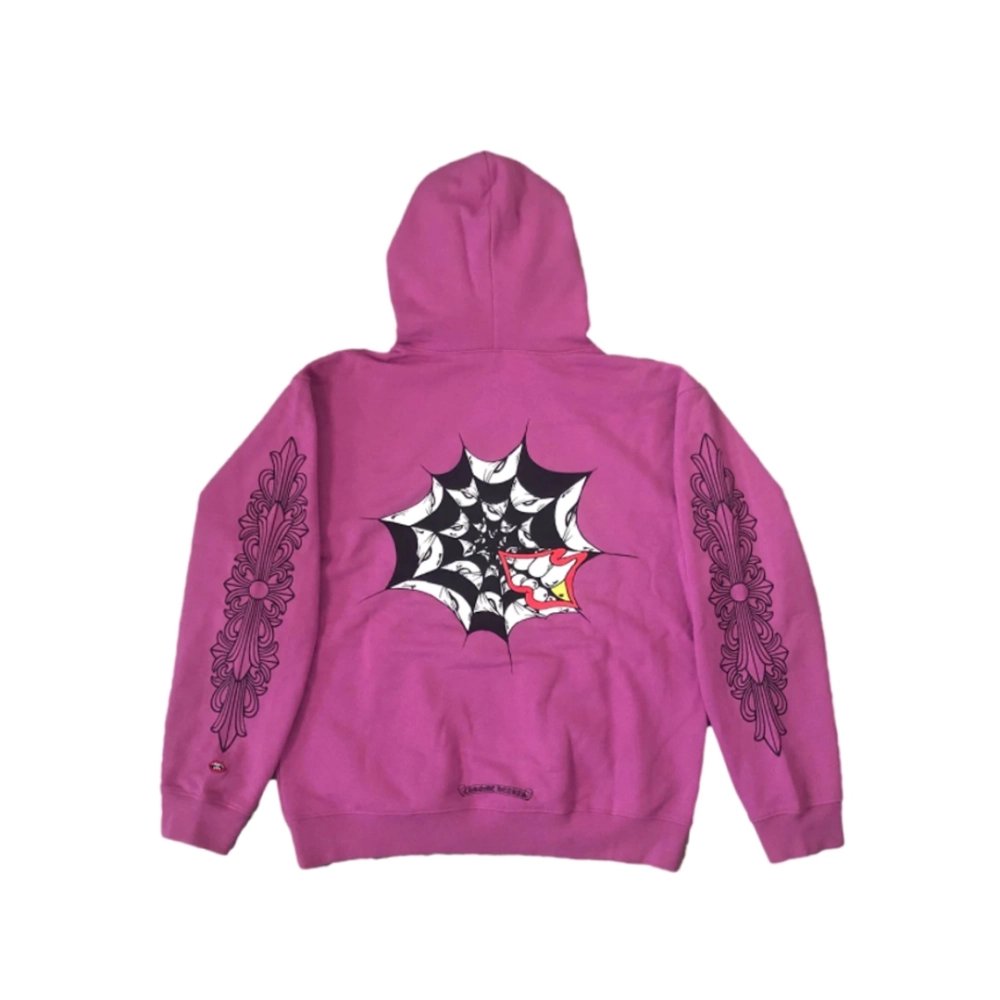 Chrome Hearts x Matty Boy Web Hoodie Purple,Chrome Hearts Hoodie,Hoodie,APPAREL