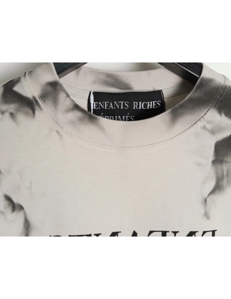 ENFANTS RICHES D¨¦PRIM¨¦S Mud-Dyed Letter Print Short-Sleeve T-Shirt,ENFANTS RICHES DEPRIMES