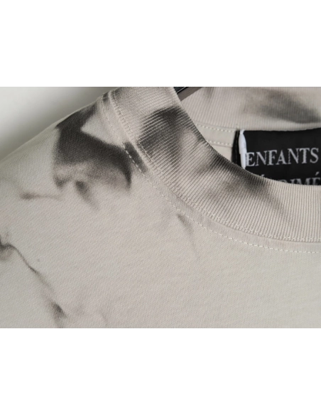 ENFANTS RICHES D¨¦PRIM¨¦S Mud-Dyed Letter Print Short-Sleeve T-Shirt,ENFANTS RICHES DEPRIMES