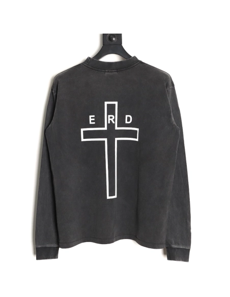 ENFANTS RICHES D¨¦PRIM¨¦S Letter-Print Long-Sleeve T-Shirt,ENFANTS RICHES DEPRIMES
