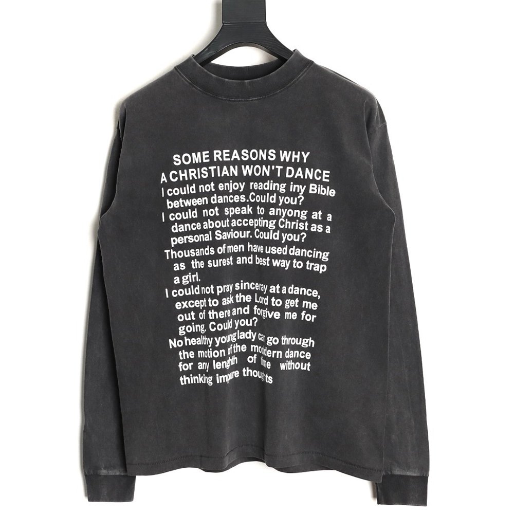 ENFANTS RICHES D¨¦PRIM¨¦S Letter-Print Long-Sleeve T-Shirt,ENFANTS RICHES DEPRIMES