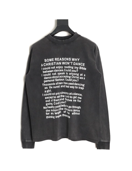 ENFANTS RICHES D¨¦PRIM¨¦S Letter-Print Long-Sleeve T-Shirt,ENFANTS RICHES DEPRIMES