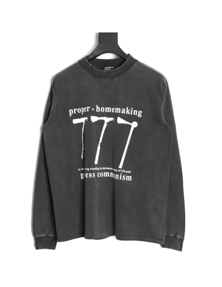 ENFANTS RICHES D¨¦PRIM¨¦S 777 Print Long-Sleeve T-Shirt,ENFANTS RICHES DEPRIMES