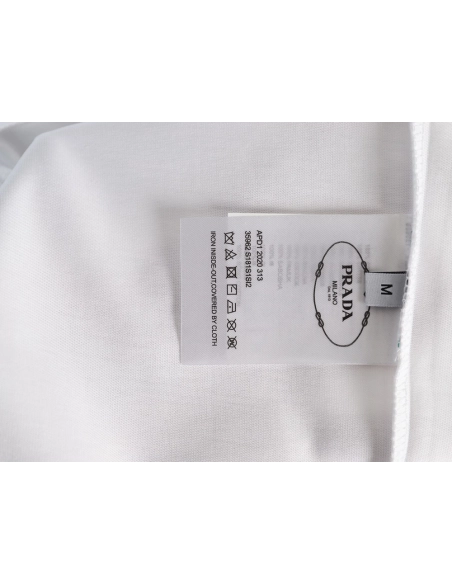 Prada Inverted Triangle Embroidered Logo Short-Sleeve T-Shirt,Prada