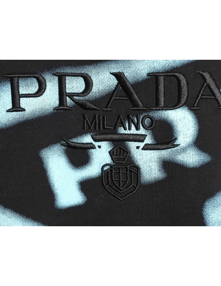 Prada Inverted Triangle Embroidered Logo Short-Sleeve T-Shirt TSK1,Prada