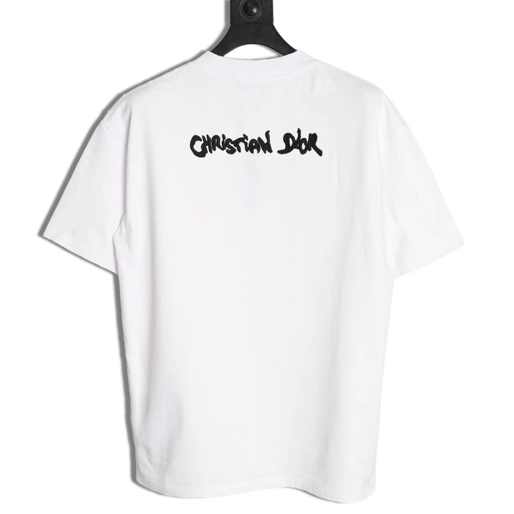 Dior logo embroidered short-sleeved T-shirt,Dior