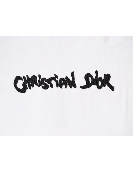 Dior logo embroidered short-sleeved T-shirt,Dior