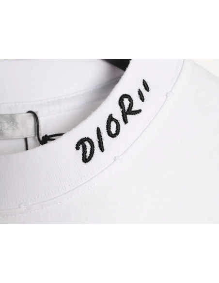 Dior logo embroidered short-sleeved T-shirt,Dior