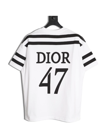 Dior color-blocked striped logo print short-sleeved t-shirt,Dior