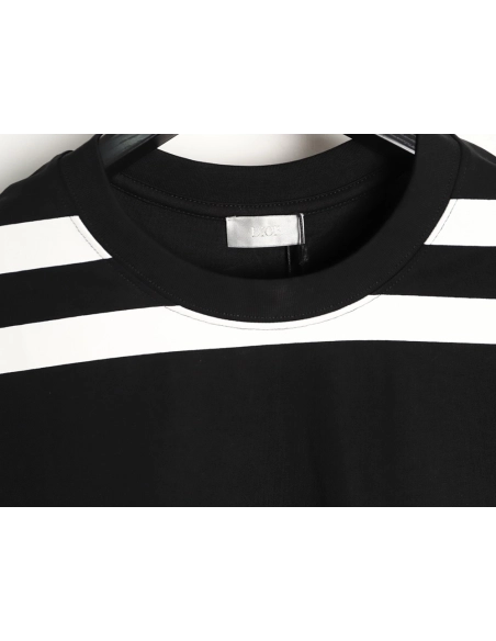 Dior color-blocked striped logo print short-sleeved t-shirt TSK1,Dior
