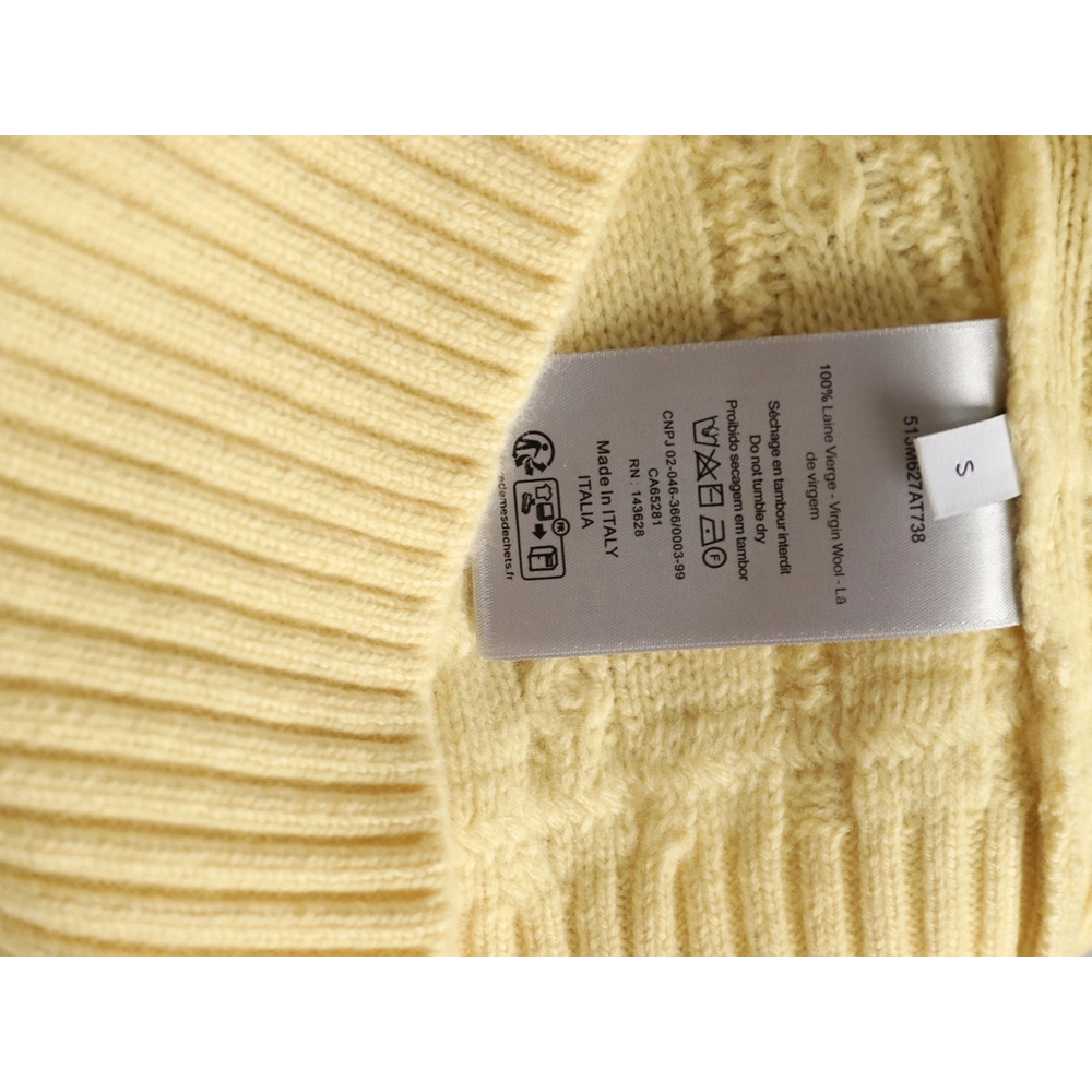 Dior Cannage Cable-Knit Crewneck Sweater,Dior