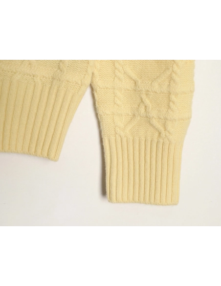 Dior Cannage Cable-Knit Crewneck Sweater,Dior