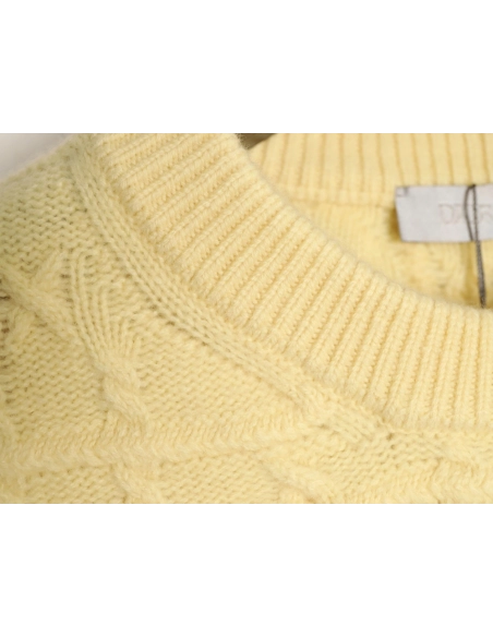Dior Cannage Cable-Knit Crewneck Sweater,Dior