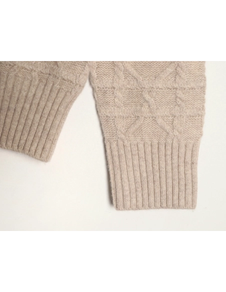 Dior Cannage Cable-Knit Crewneck Sweater TSK1,Dior