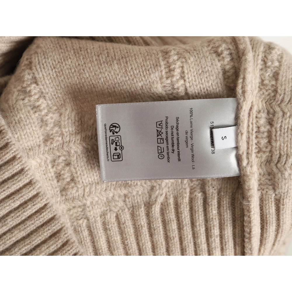 Dior Cannage Cable-Knit Crewneck Sweater TSK1,Dior