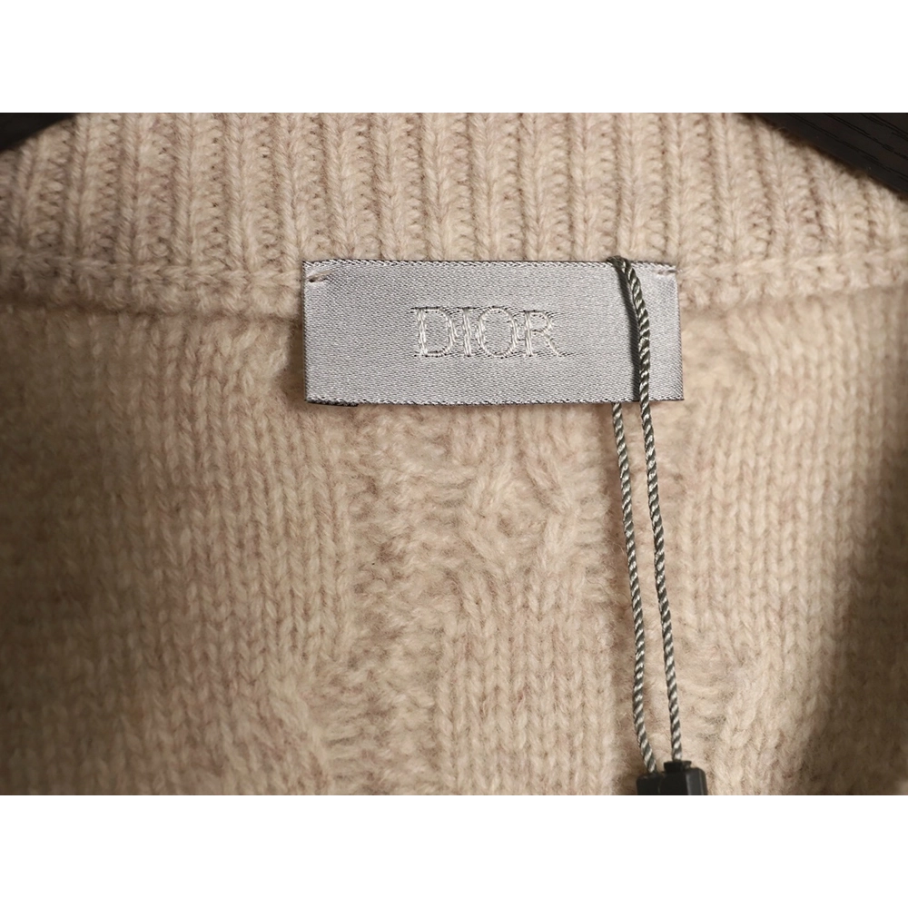 Dior Cannage Cable-Knit Crewneck Sweater TSK1,Dior