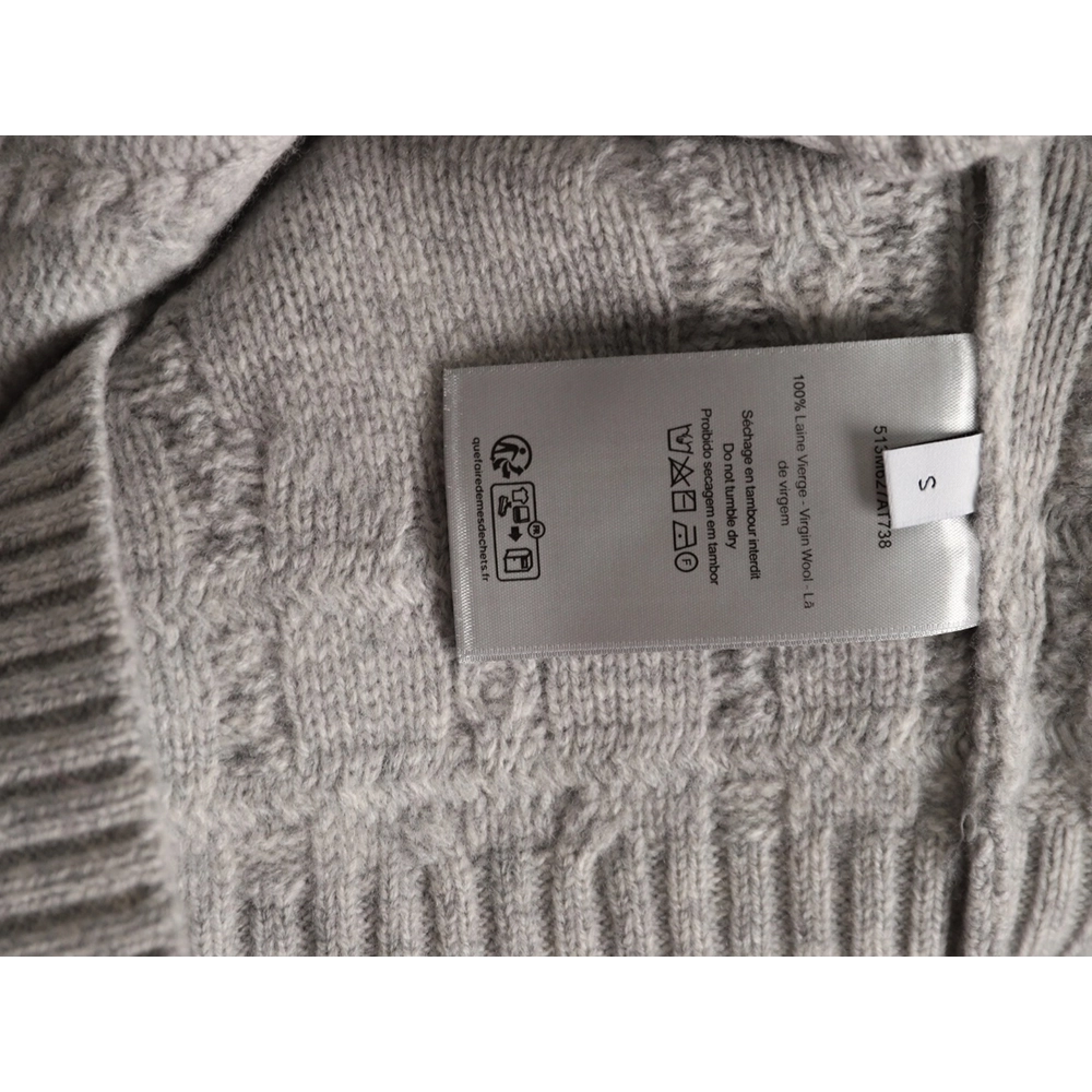 Dior Cannage Cable-Knit Crewneck Sweater TSK2,Dior