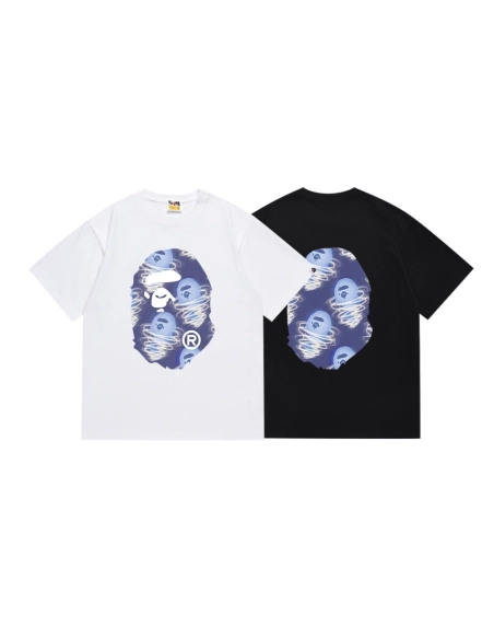 Bape T-shirt 161 White Black,Bape T Shirt,Tshirt,APPAREL