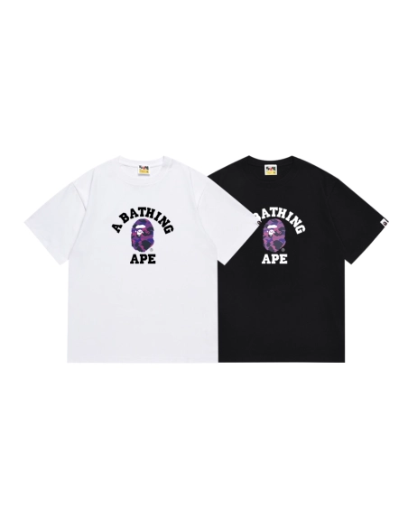 Bape T-shirt 162 White Black,Bape T Shirt,Tshirt,APPAREL
