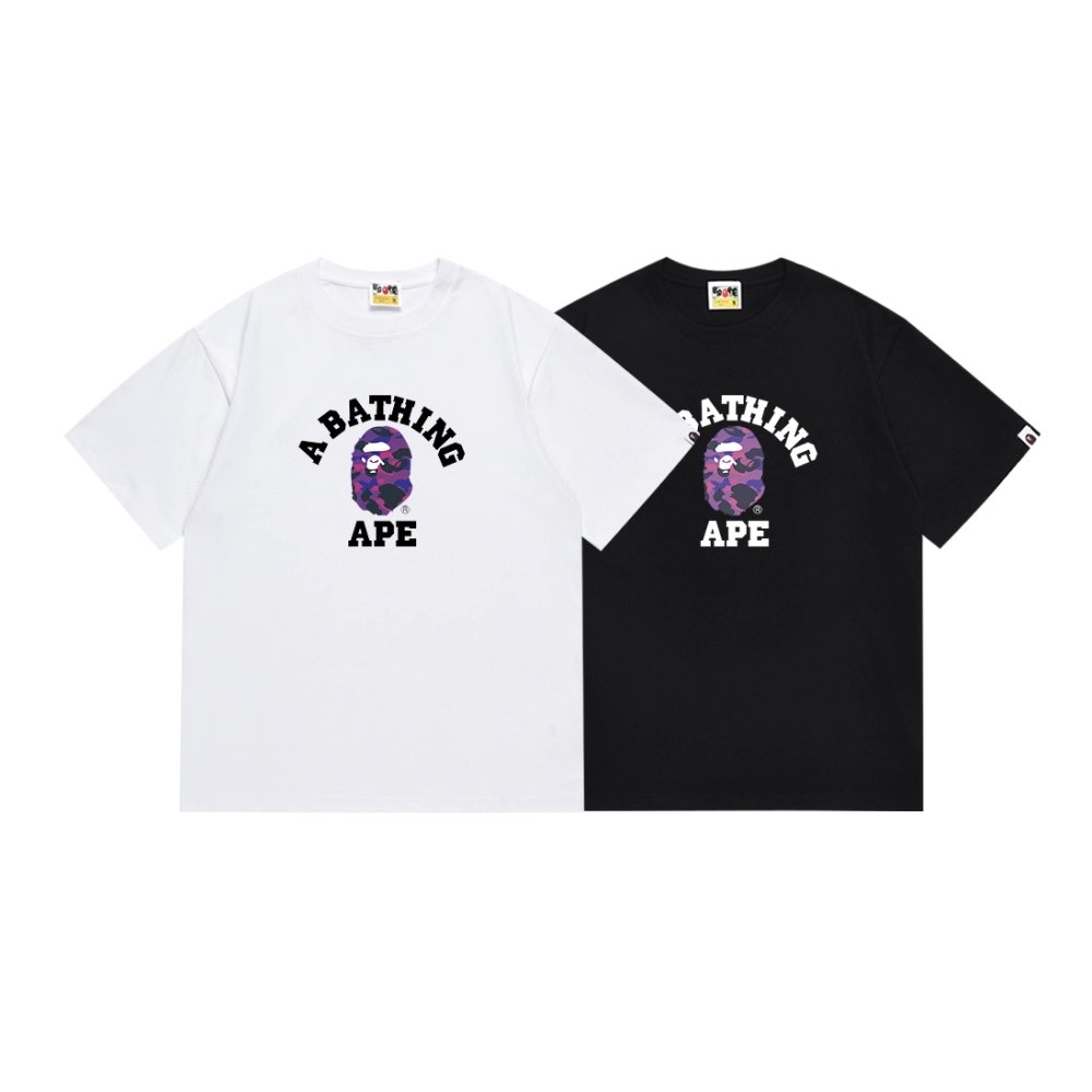 Bape T-shirt 162 White Black,Bape T Shirt,Tshirt,APPAREL