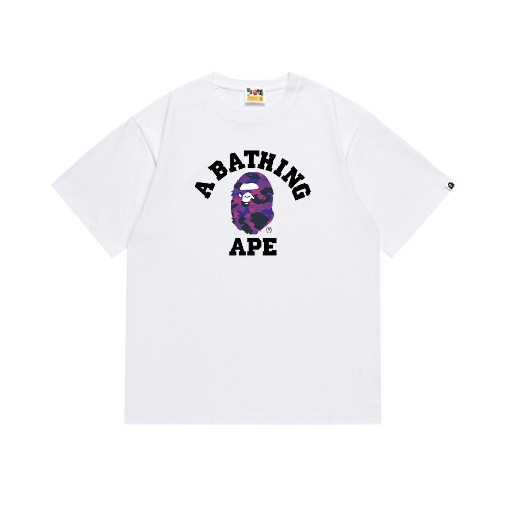 Bape T-shirt 162 White Black,Bape T Shirt,Tshirt,APPAREL