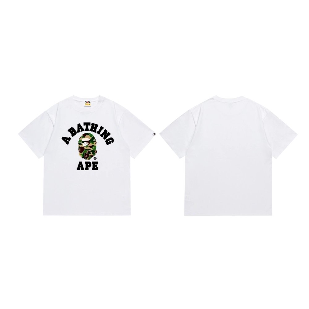 Bape T-shirt 266 White Black,Bape T Shirt,Tshirt,APPAREL