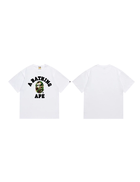 Bape T-shirt 266 White Black,Bape T Shirt,Tshirt,APPAREL