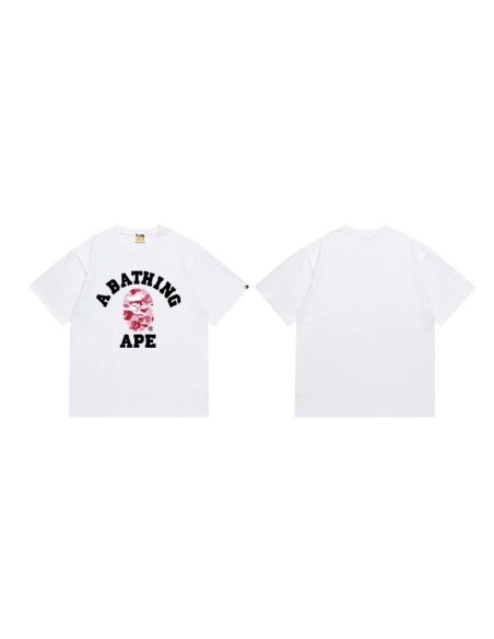 Bape T-shirt 266 White Black,Bape T Shirt,Tshirt,APPAREL