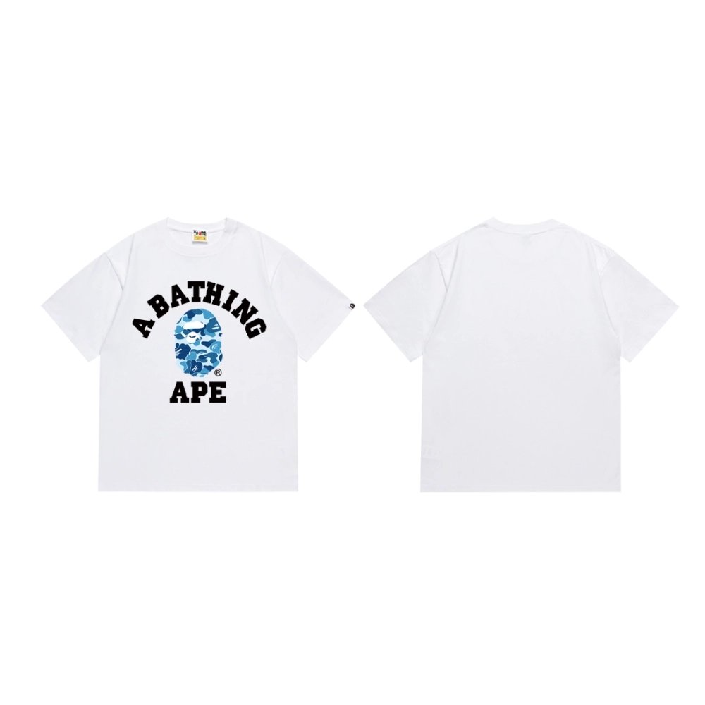 Bape T-shirt 266 White Black,Bape T Shirt,Tshirt,APPAREL